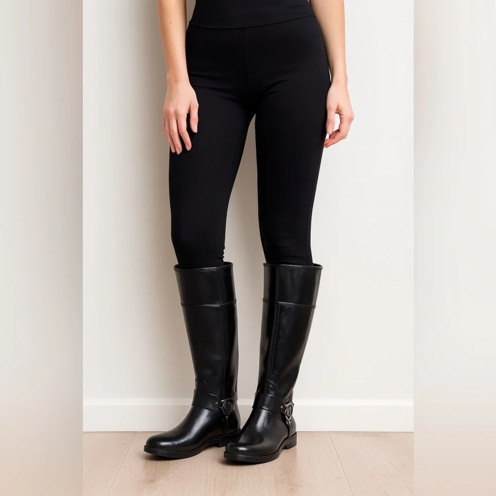 MICHAEL KORS 🖤 Women’s Rubber Knee-high Rain Boots (Size 7) - Picture 14 of 16